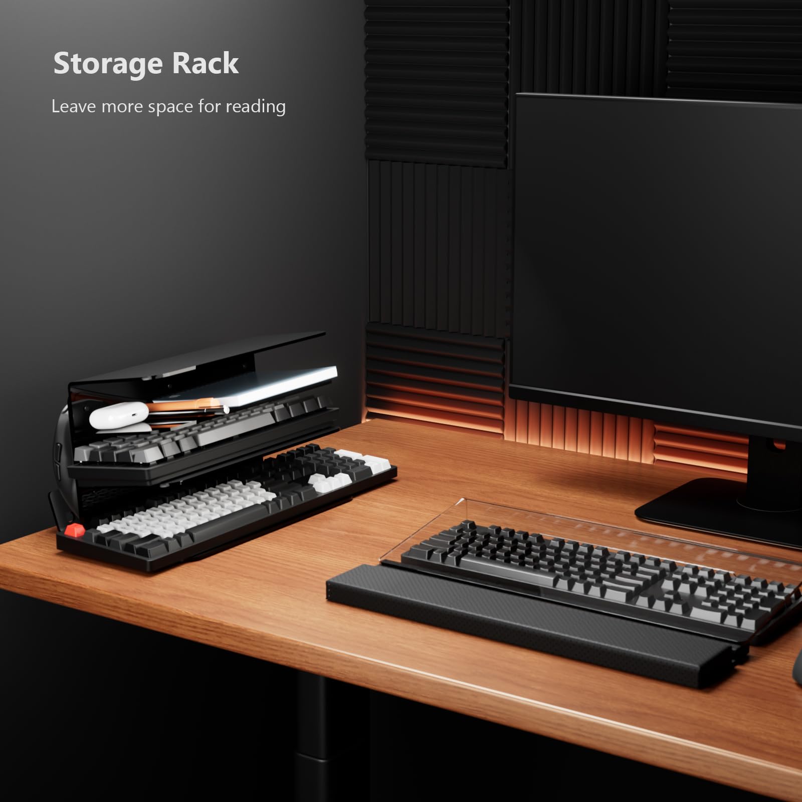 Amazon.co.jp: Yikola アクリルキーボードマウス収納ラック 3段